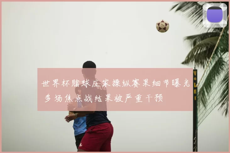 世界杯赌球庄家操纵赛果细节曝光 多场焦点战结果被严重干预